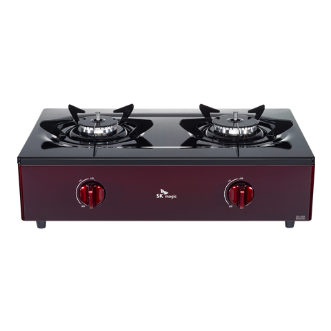 방문설치 나비엔매직 스탠드식 일반 가스레인지 퍼플와인 GRF1002NDWR LNG