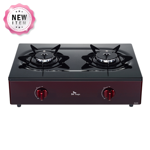 방문설치 나비엔매직 스탠드식 일반 가스레인지 퍼플와인 GRF1002NDWR LNG