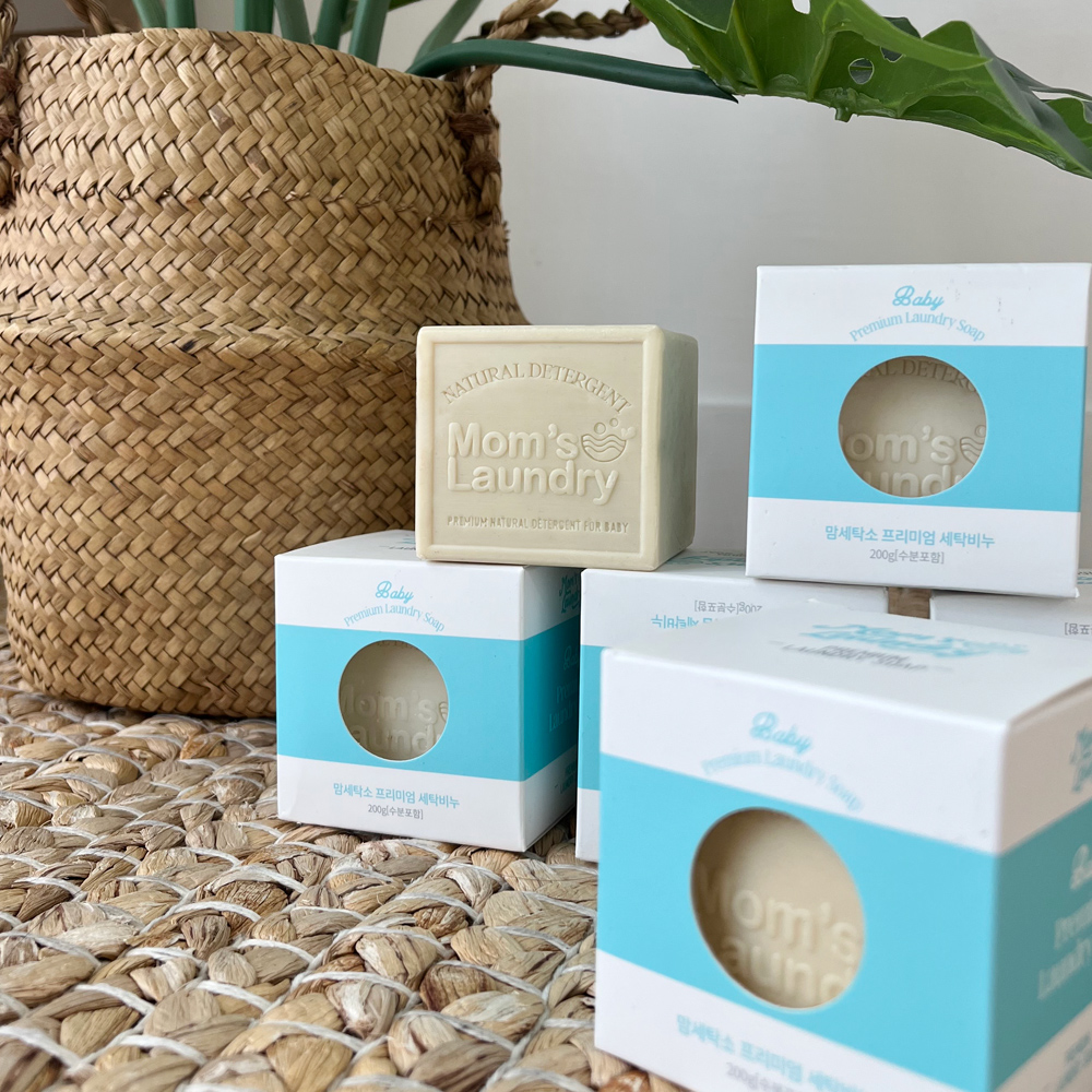 천연 코코넛오일 유아 아기세탁비누 200g 신생아 속옷 가재수건 손빨래 EWG 그린등급