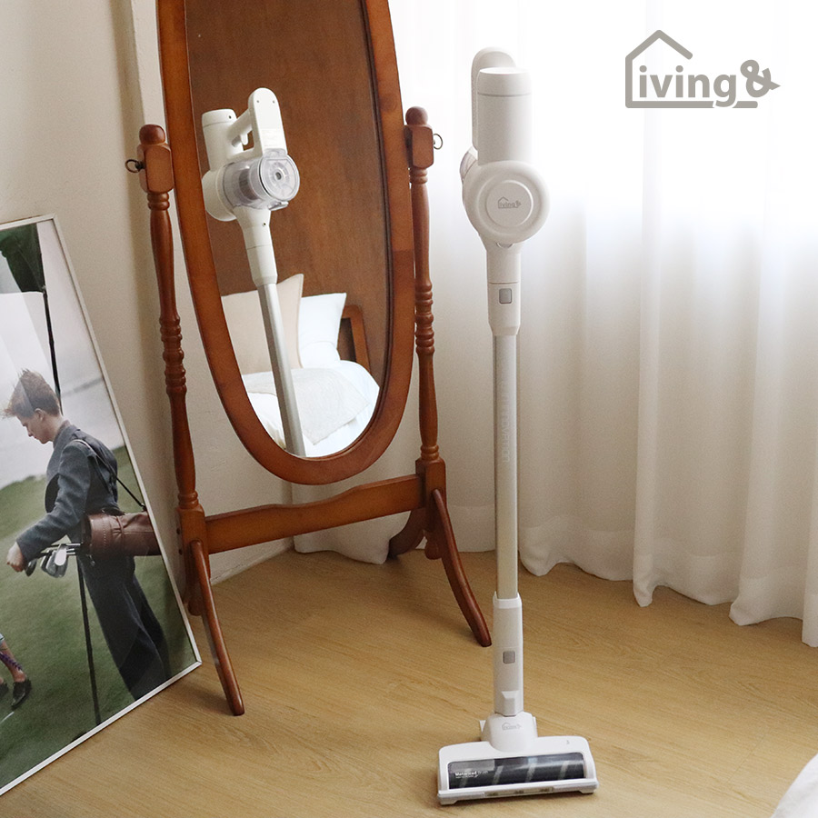 리빙앤 셀프 스탠딩 차이슨 무선 청소기 클린화이트 LV-20 이미지 3