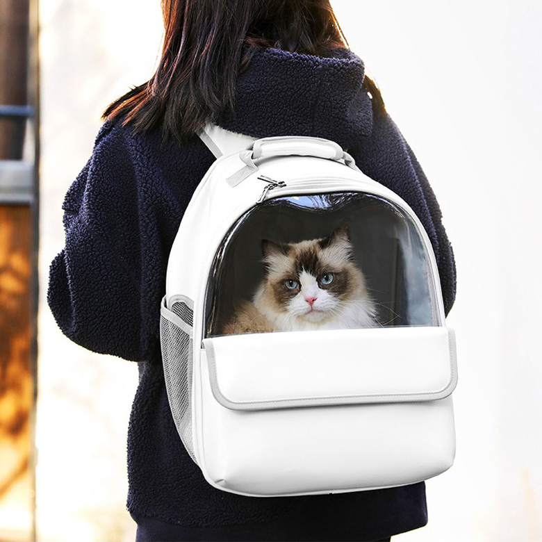 강아지 고양이 심플 백팩 가방 이동가방 슬링백 기내용 이동장 라이트 캐리어 - 상세 이미지 3