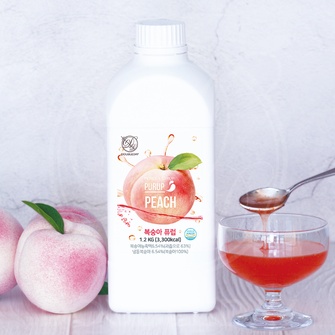더블데이 / 복숭아 퓨럽 1.2 KG / 과일 농축액 퓨레 에이드 원액 슬러쉬 베이스