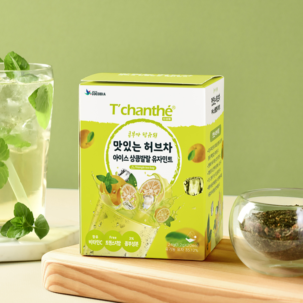 티샹떼 맛있는 허브차 유자민트 페퍼민트차 20티백 허브티 아이스티 콤부함유 - 메인 이미지