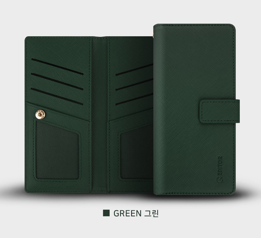 갤럭시 다이어리 지갑 가죽 케이스 카드 수납 블루, 갤럭시S25 - 상세 이미지 2