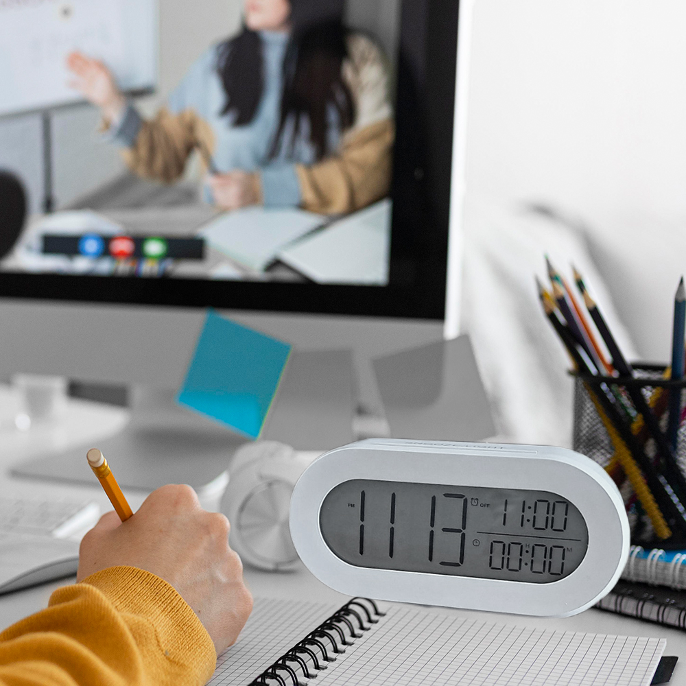 디알고 무소음 LED 탁상 인테리어 알람시계 AL24LED 화이트 - 상세 이미지 3