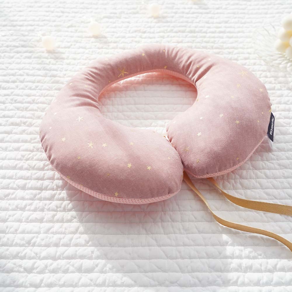 마롤로뜨 사계절 아기 목쿠션 유모차 카시트 차량용 아기목베개 신생아 멜란체크 베이지