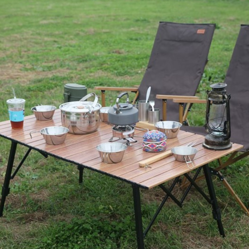 높이조절 롤링 테이블 캠핑 보조 테이블 캠핑 조리대
