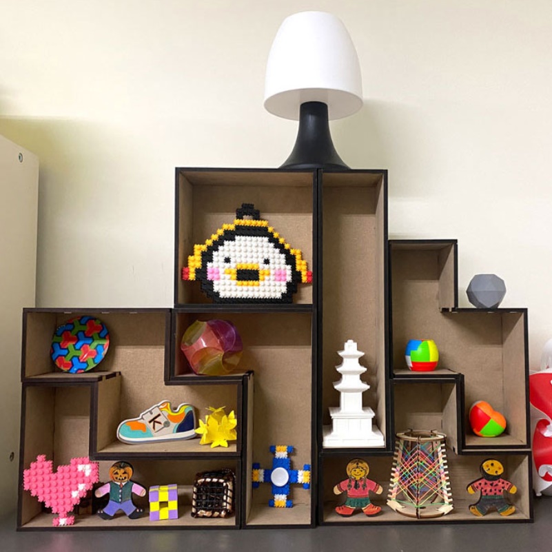 미니 장식장 빈티지 소형 소품장식장 맞춤 모듈 트로피 진열장