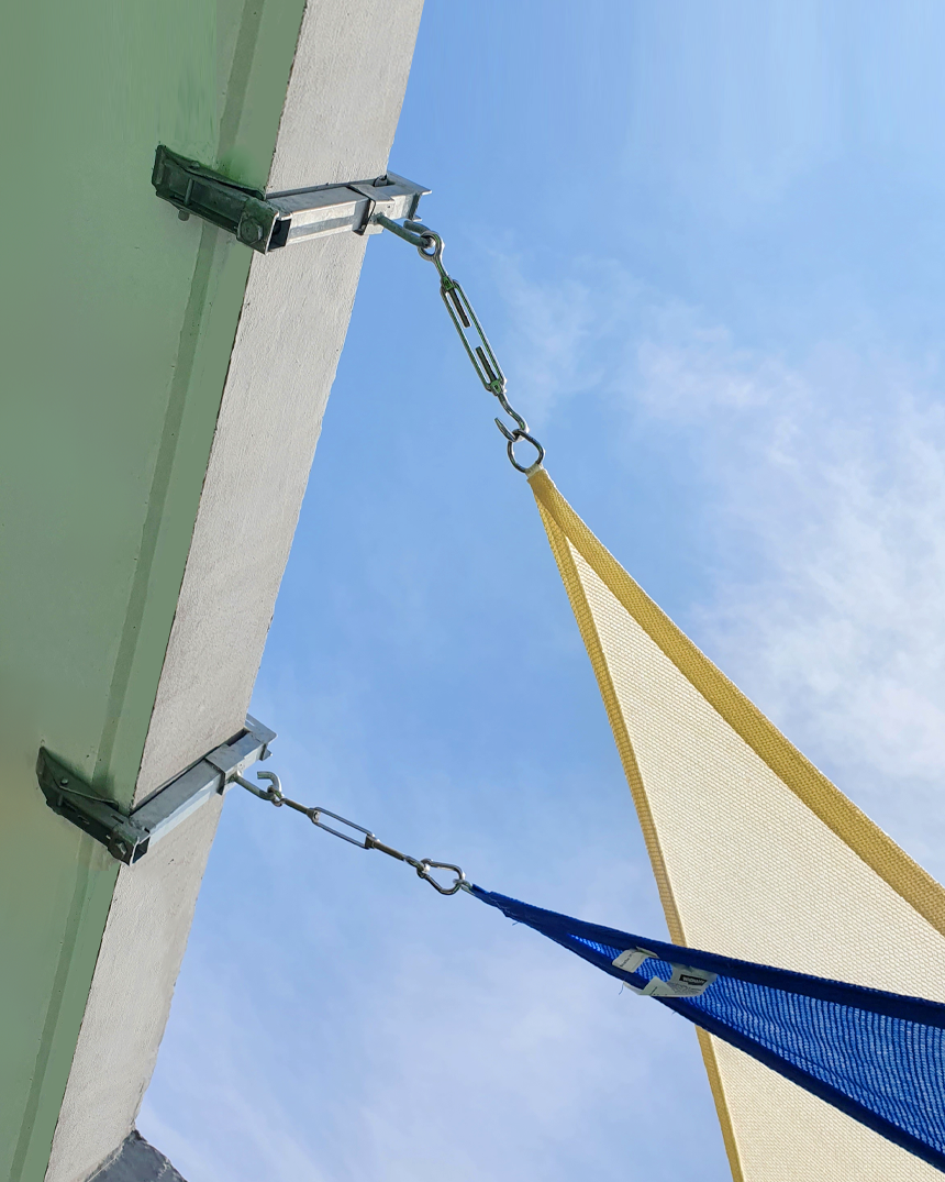 국산 방수 썬쉐이드 차광막 옥상 그늘막 천막 프리미엄 워터루프 베이지 2.8m x 2m