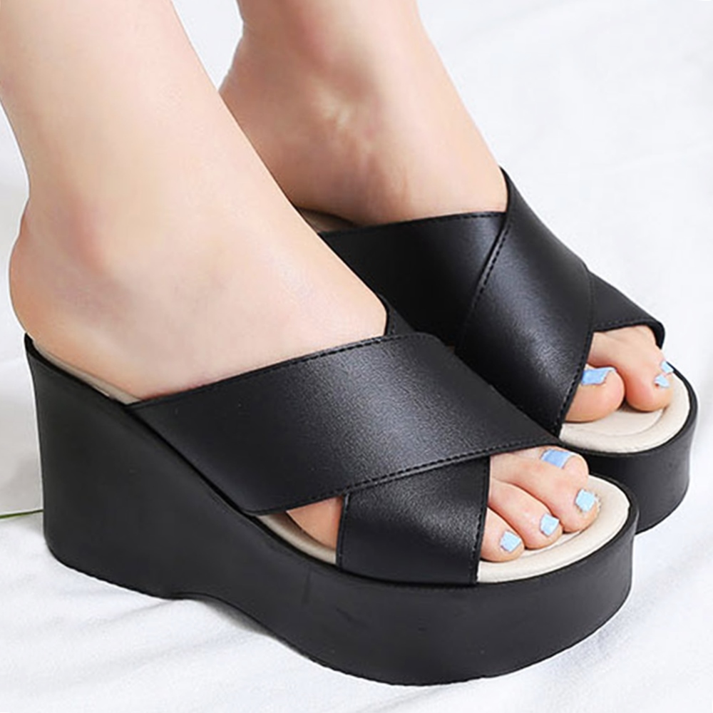 발편한 통굽 키높이 학교 선생님 회사 쿠션 사무실 슬리퍼 미용실 예쁜 여름 외출 패션