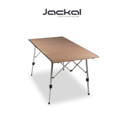 [쟈칼] 롤 테이블 / 우드스타일 알루미늄 캠핑 테이블