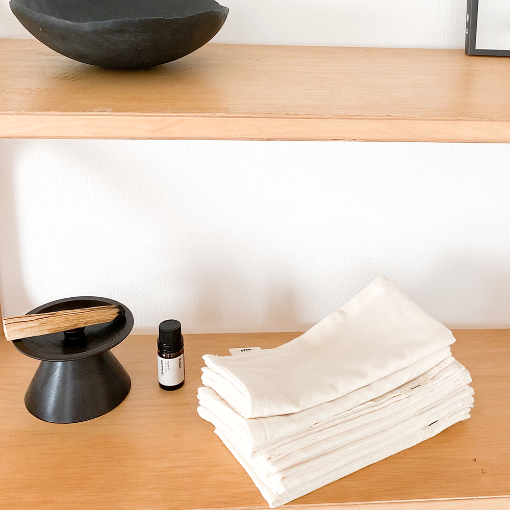 오랜 강화 소창행주 2겹 (국내산 무형광 면사) 10+1