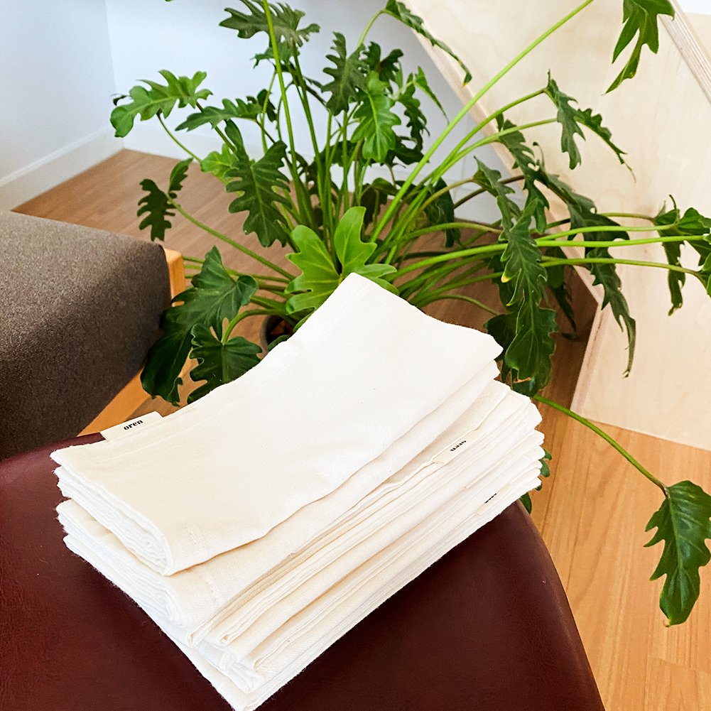 오랜 강화 소창행주 2겹 (국내산 무형광 면사) 10+1