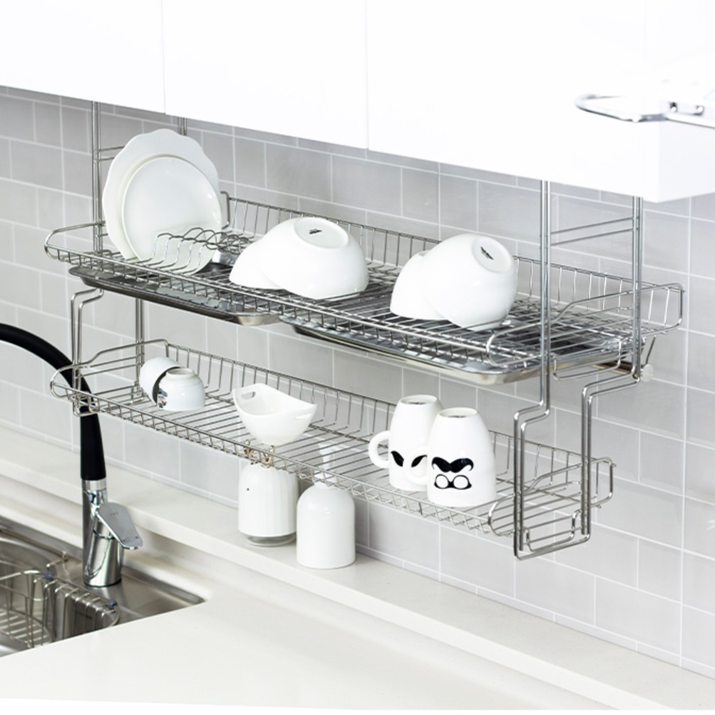 상부장 걸이형 식기건조대 선반형 찬장 싱크대 부착형 식기건조대 800
