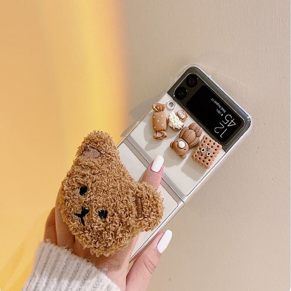 갤럭시 Z플립3 케이스 플립3 곰돌이 스마트톡 - 상품 이미지