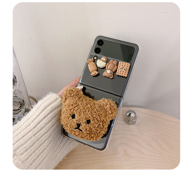 갤럭시 Z플립4 케이스 플립4 곰돌이 캐릭터 스마트 톡 - 상세 이미지 3