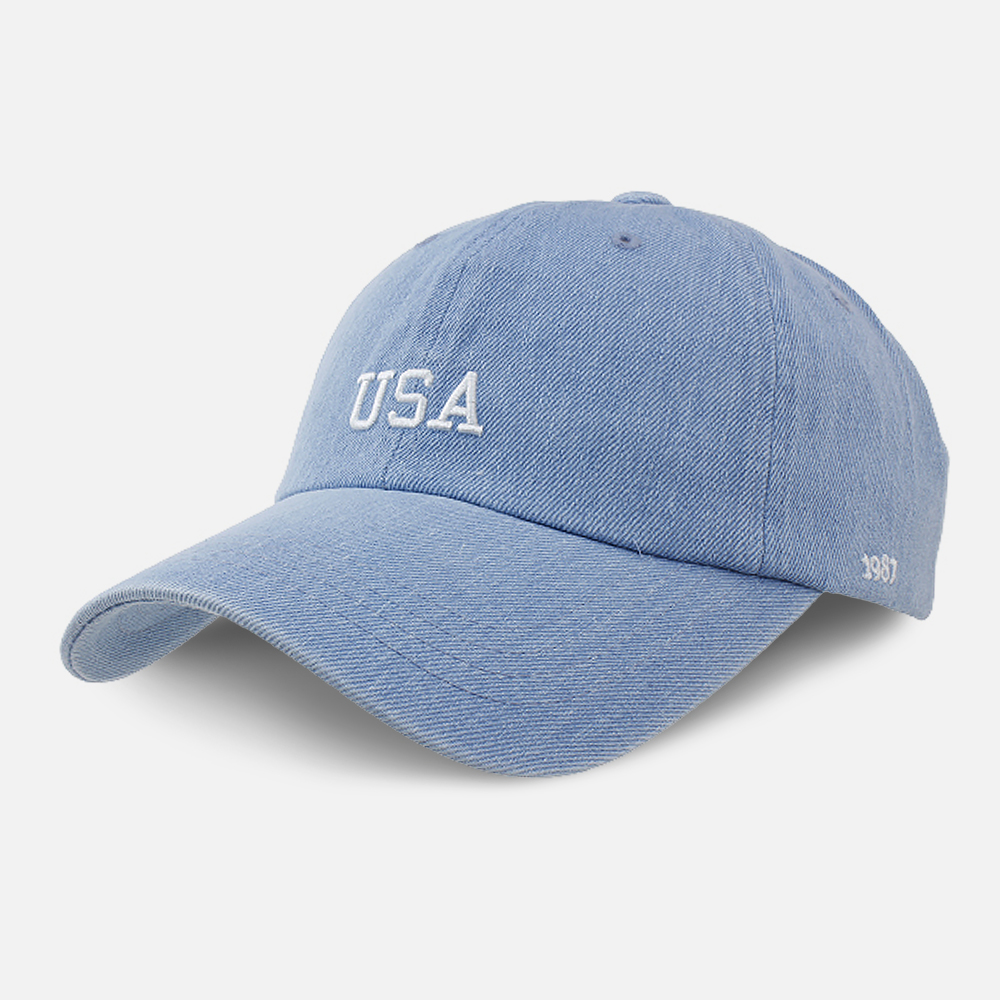usa 데일리 모자 데님 볼캡 캐주얼 러닝 모자 6color - 상세 이미지 5