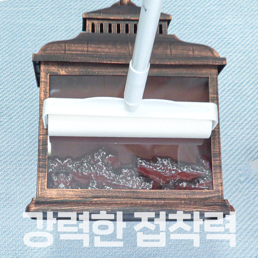초강력 대형 사선 롱 돌돌이 밀대 테이프클리너 먼지 롤클리너 본체+리필 휴대용 - 상세 이미지 2