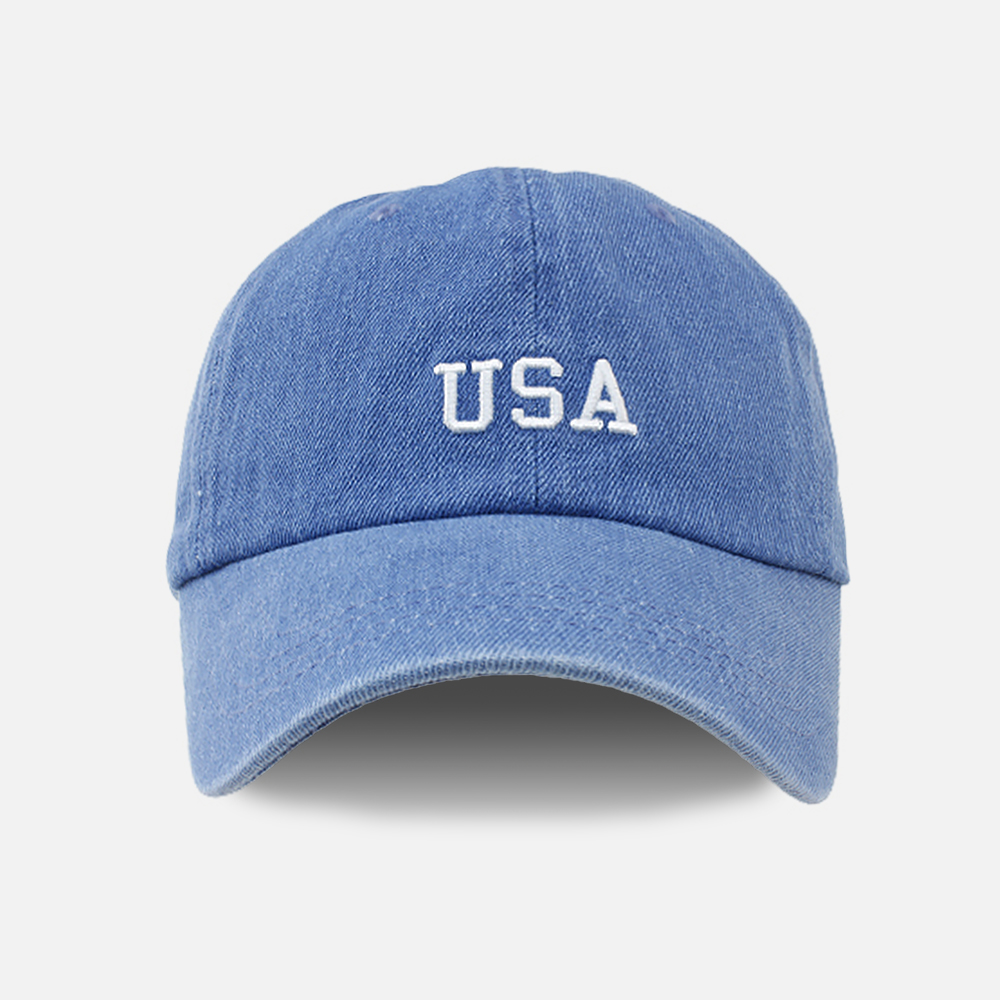 데님 볼캡 usa 캡모자 남자 여자 공용 모자 - 상세 이미지 4