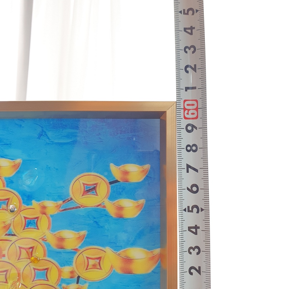 집에 거실 현관문 돈들어오는 황금 엽전 나무 그림 큐빅 액자 골든트리 풍수 이미지 7