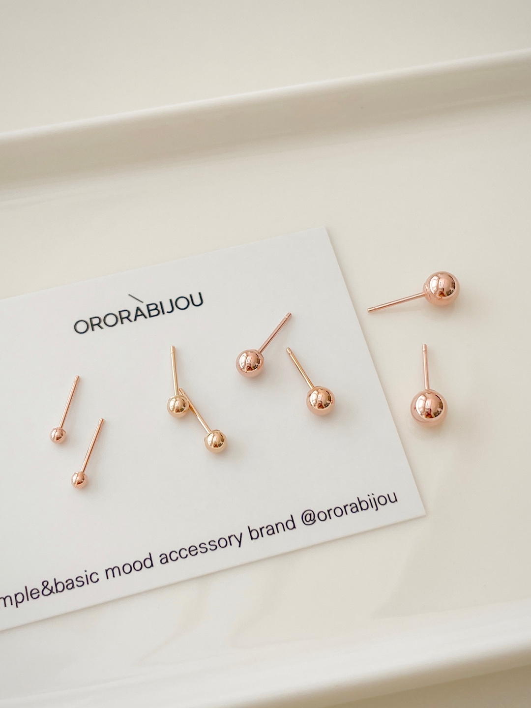 14k 베이직 골드 볼 귀걸이 2mm 3mm 4mm 5mm 심플 데일리 침 - 상세 이미지 2