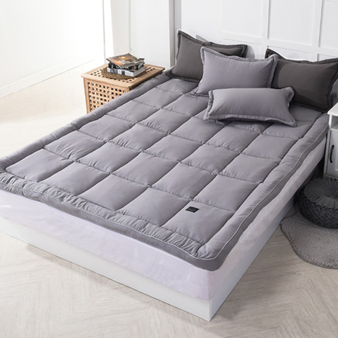 자취방 원룸 매트리스 바닥용 손님용 매트 침대용 침대 위 토퍼