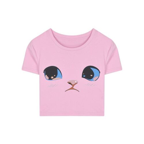 캐릭터 크롭티 반팔 티셔츠 크롭탑 (3color)다양한 사이즈 - 상세 이미지 3
