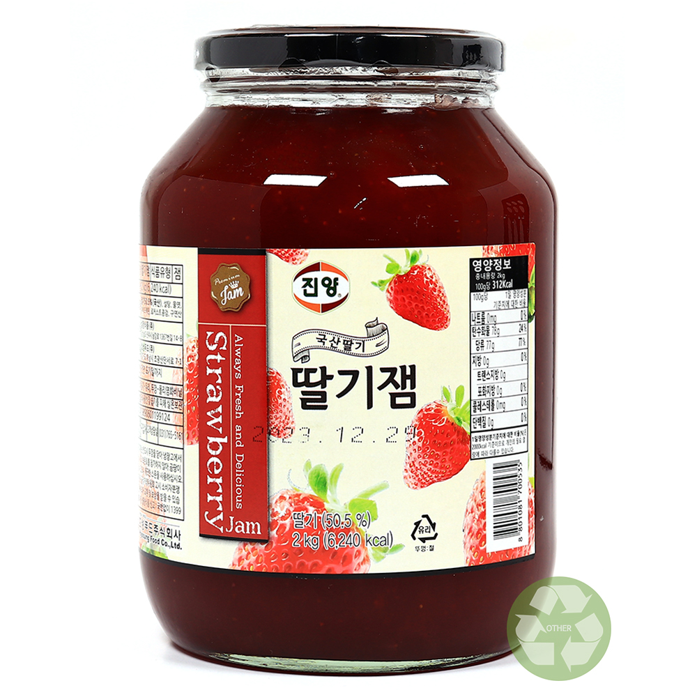 진양 딸기쨈 2kg-병 _박스단위출고 : 데이올푸드