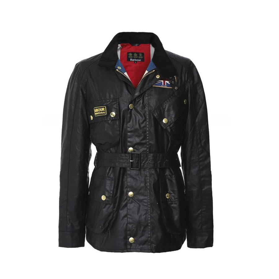 바버 Barbour 인터내셔널 유니언잭 왁스 자켓 블랙 MWX0068 제품 이미지