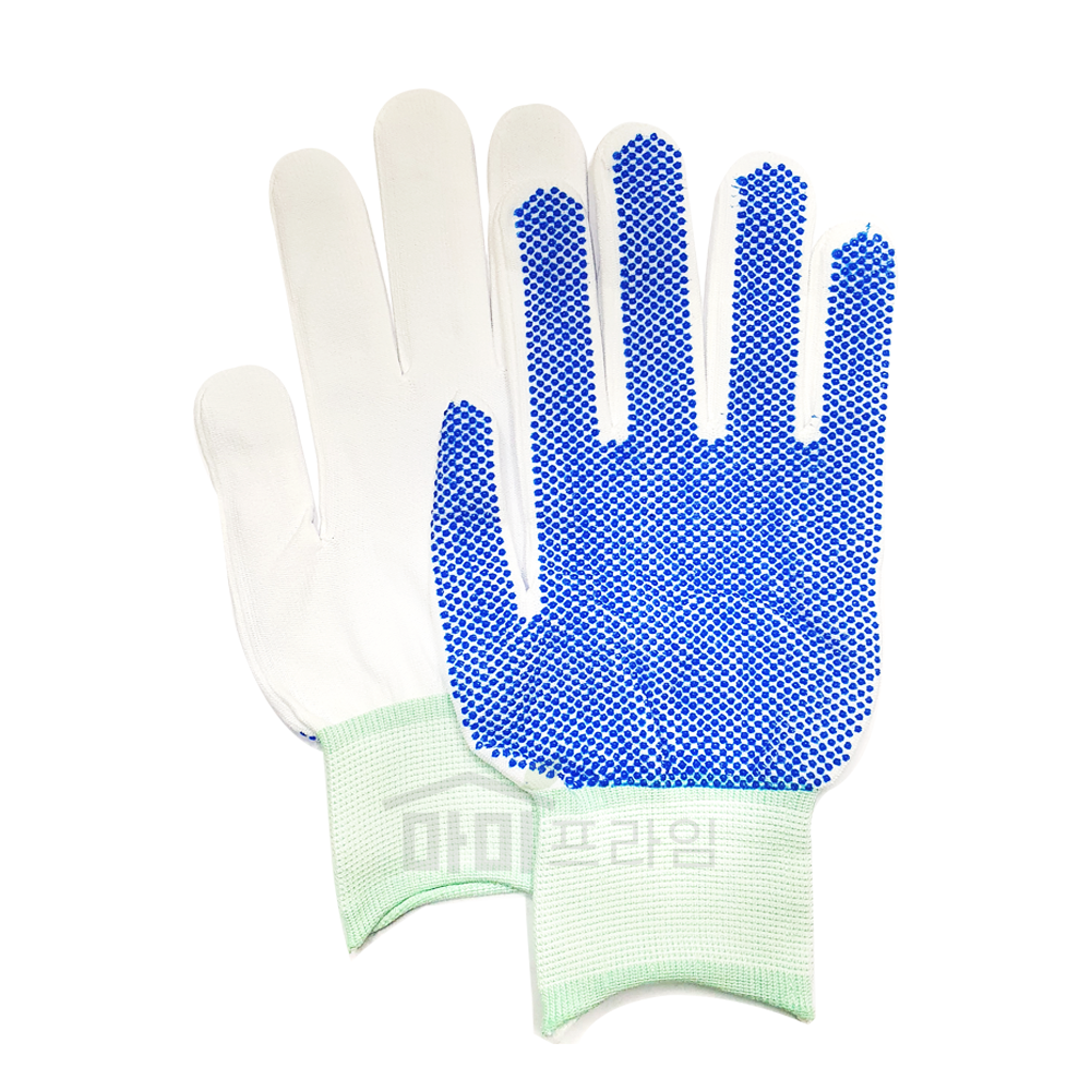 알라딘 나일론 도트장갑 점박이 코팅장갑 미끄럼방지 캐셔 면장갑 M