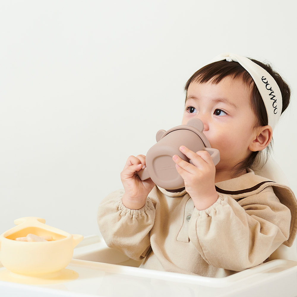 퍼기 곰돌이 자기주도 스파우트컵 브라운1P