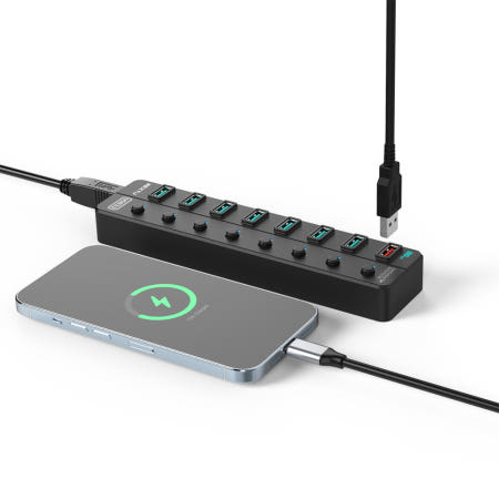 USB 8포트 10Gbps USB3.2 유전원 허브 NEXT-UH358-10G