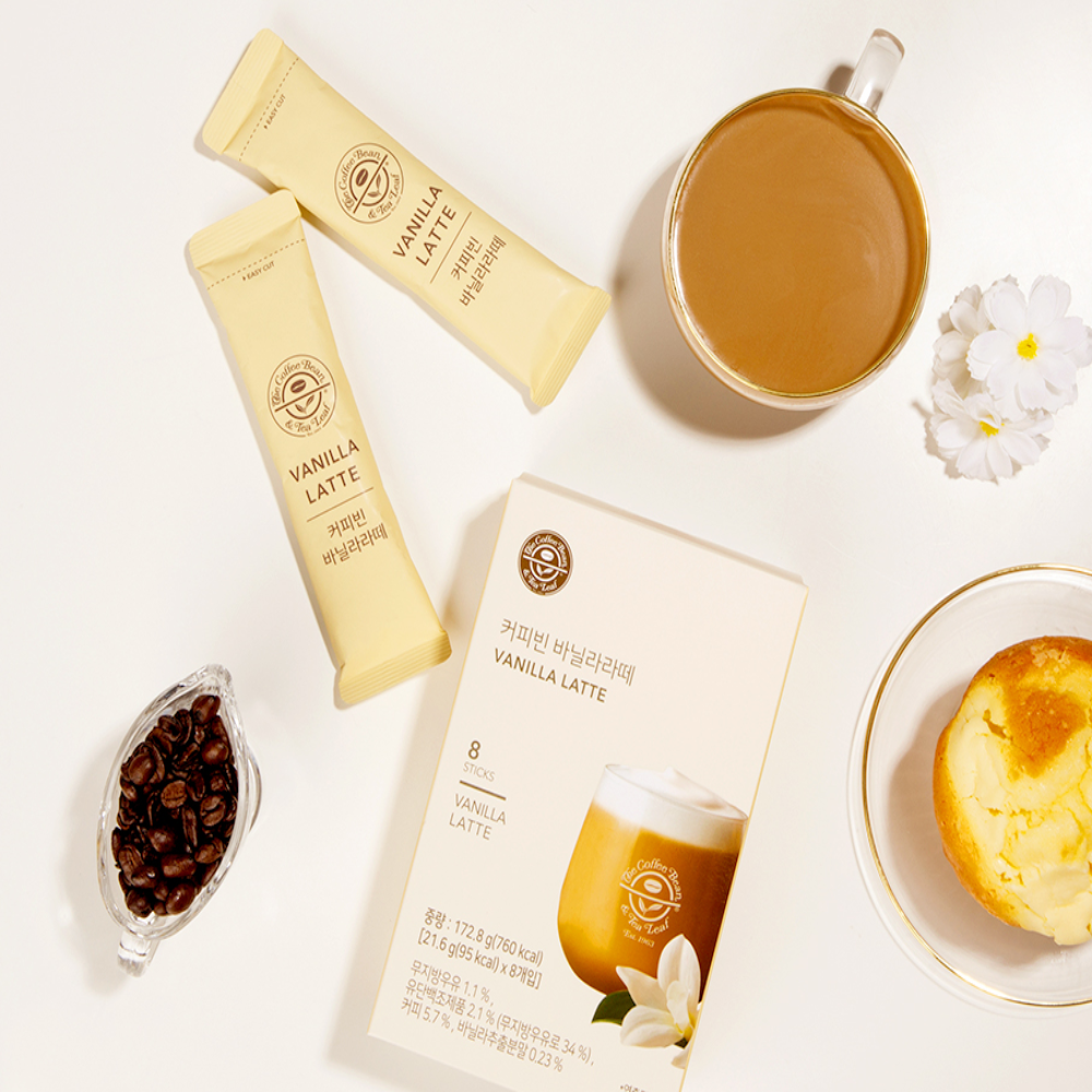 커피빈 바닐라라떼 까페라떼 스틱 아이스커피 파우더 파우치 24개입 - 상세 이미지 2