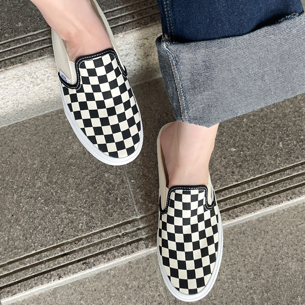 반스 뮬 슬리퍼 운동화 어센틱 올드스쿨 슬립온 체커보드 체크 블로퍼