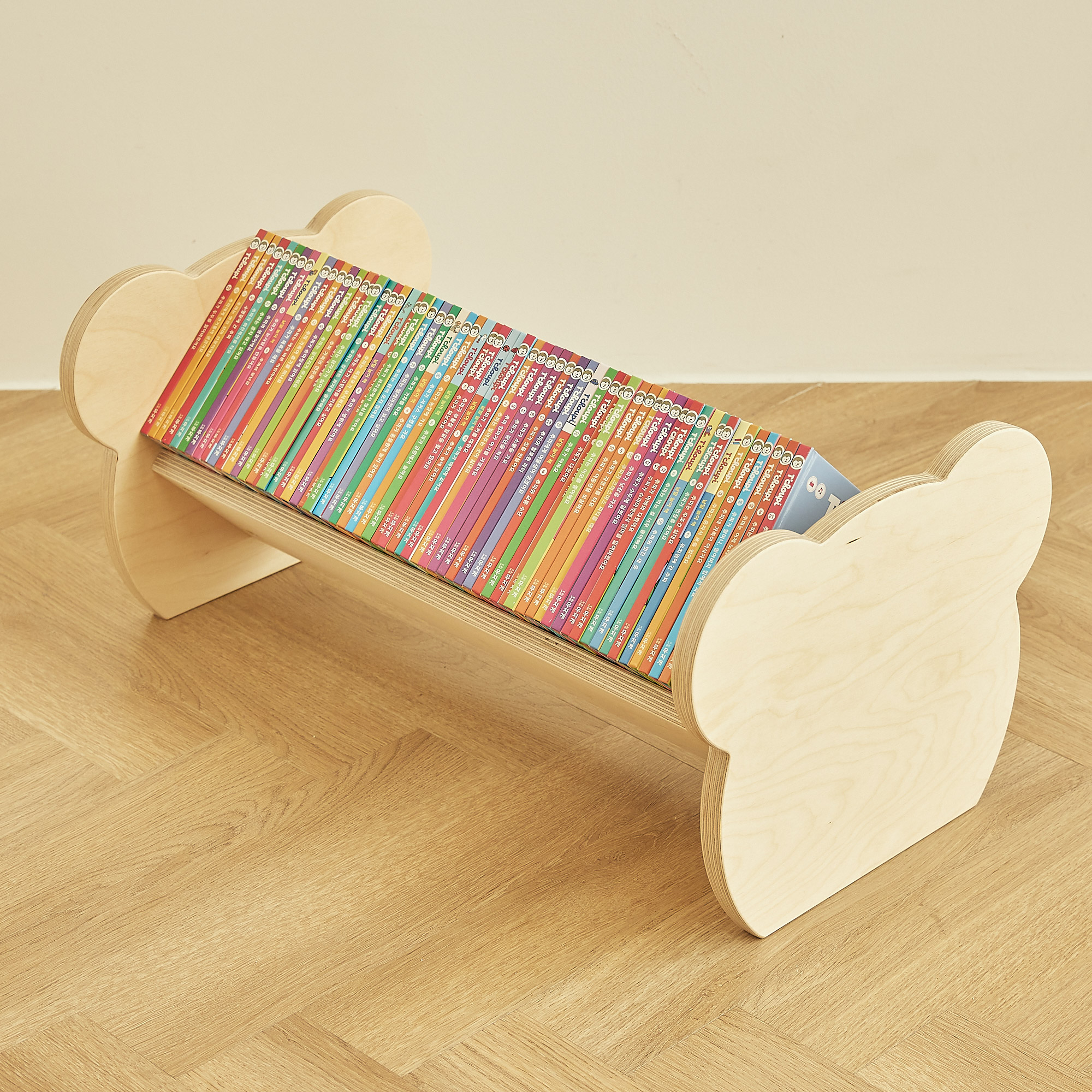 라떼파파 유아 낮은책꽂이 원목 1단 6종