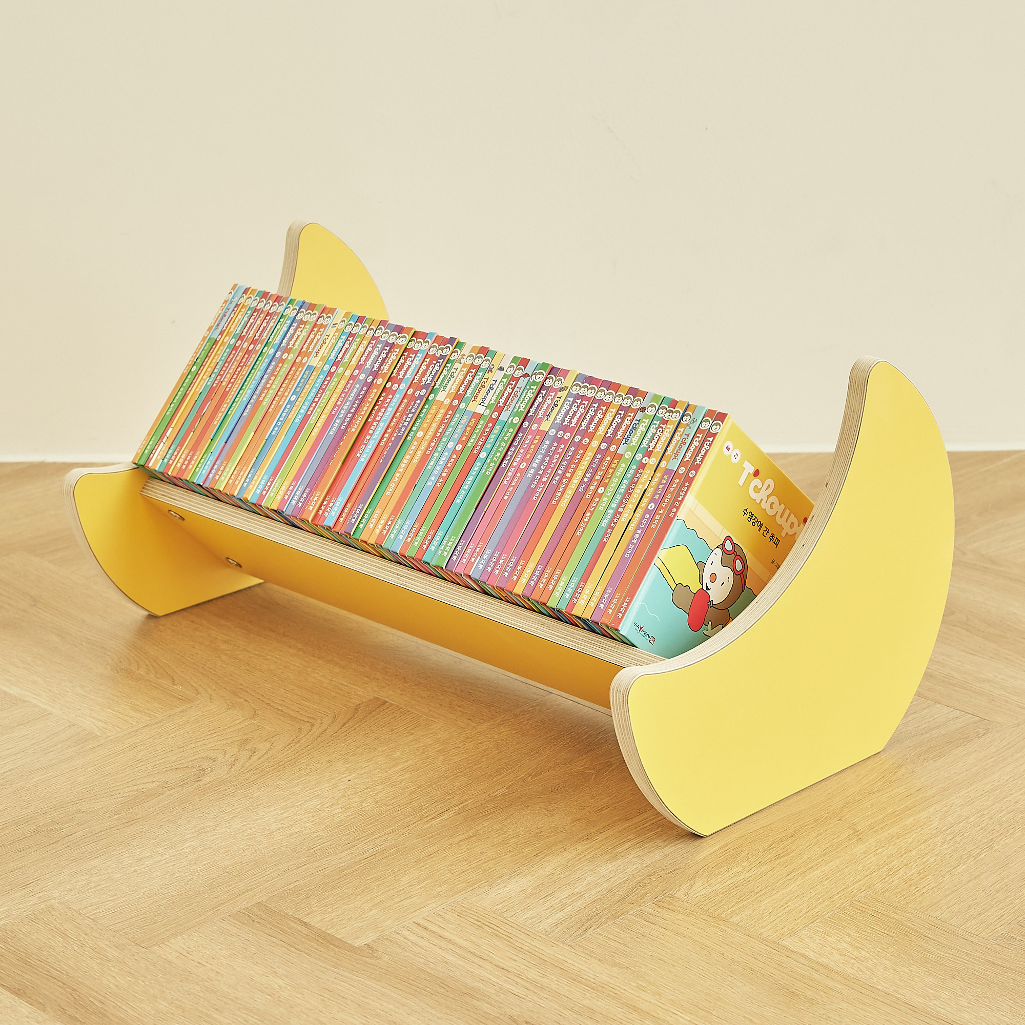 라떼파파 유아 낮은책꽂이 원목 1단 6종