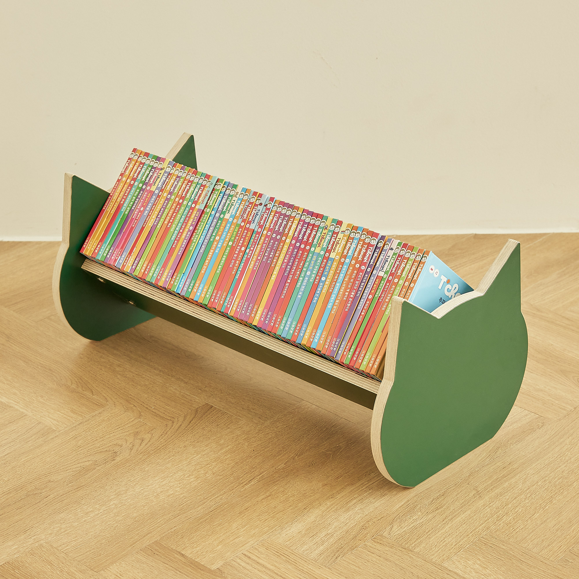 라떼파파 유아 낮은책꽂이 원목 1단 6종