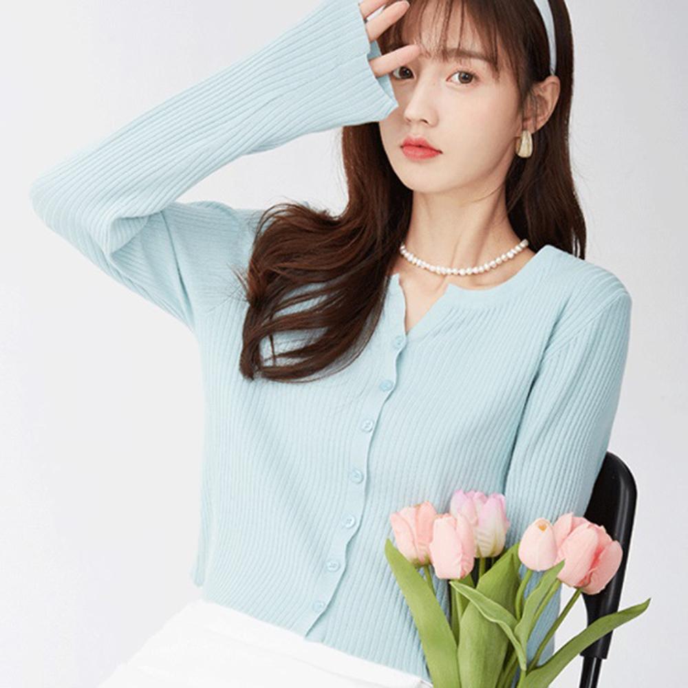 여성 여름가디건 봄 긴팔 베이직 카디건 - 상세 이미지 2
