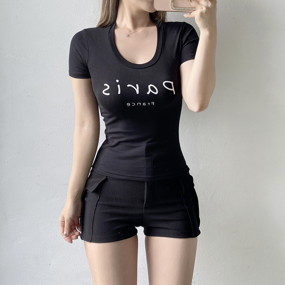 파리스 쫀쫀 스판 슬림핏 반팔티셔츠 3color - 상세 이미지 3