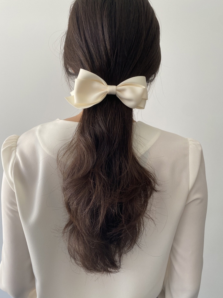 7컬러 새틴 미듐 레이어드 빅 리본자동핀 8-12cm - 상세 이미지 5