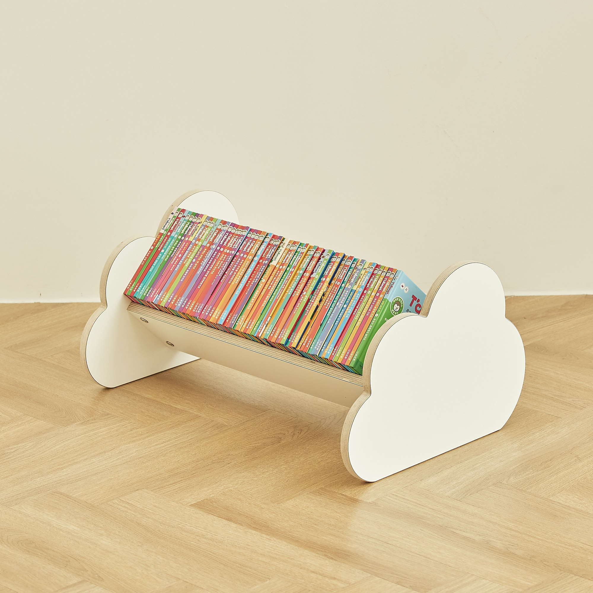 라떼파파 유아 낮은책꽂이 원목 1단 6종