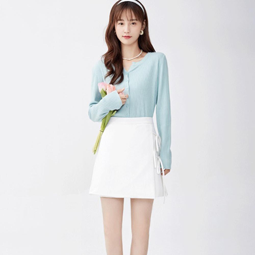여성 여름가디건 봄 긴팔 베이직 카디건 - 상세 이미지 4