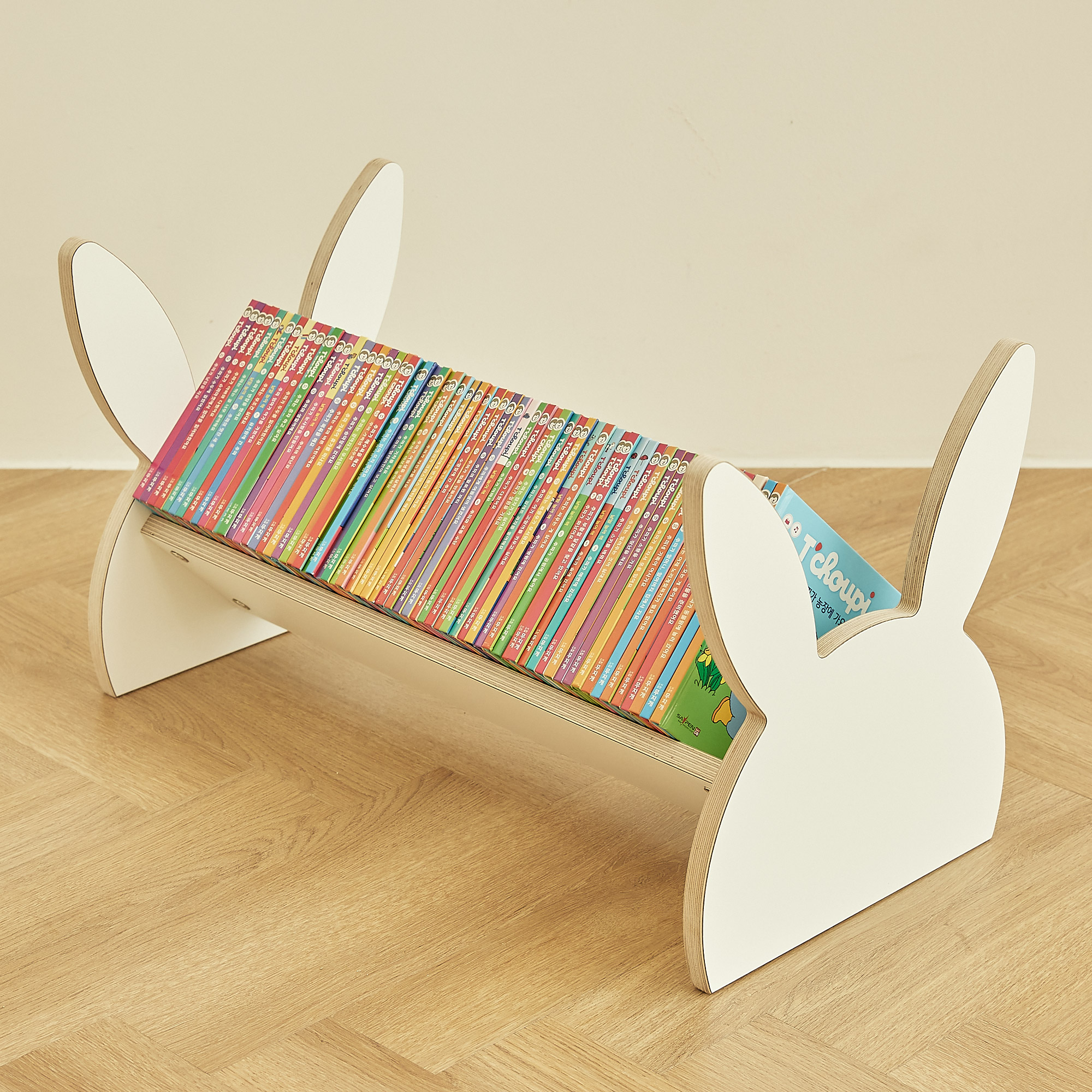 라떼파파 유아 낮은책꽂이 원목 1단 6종