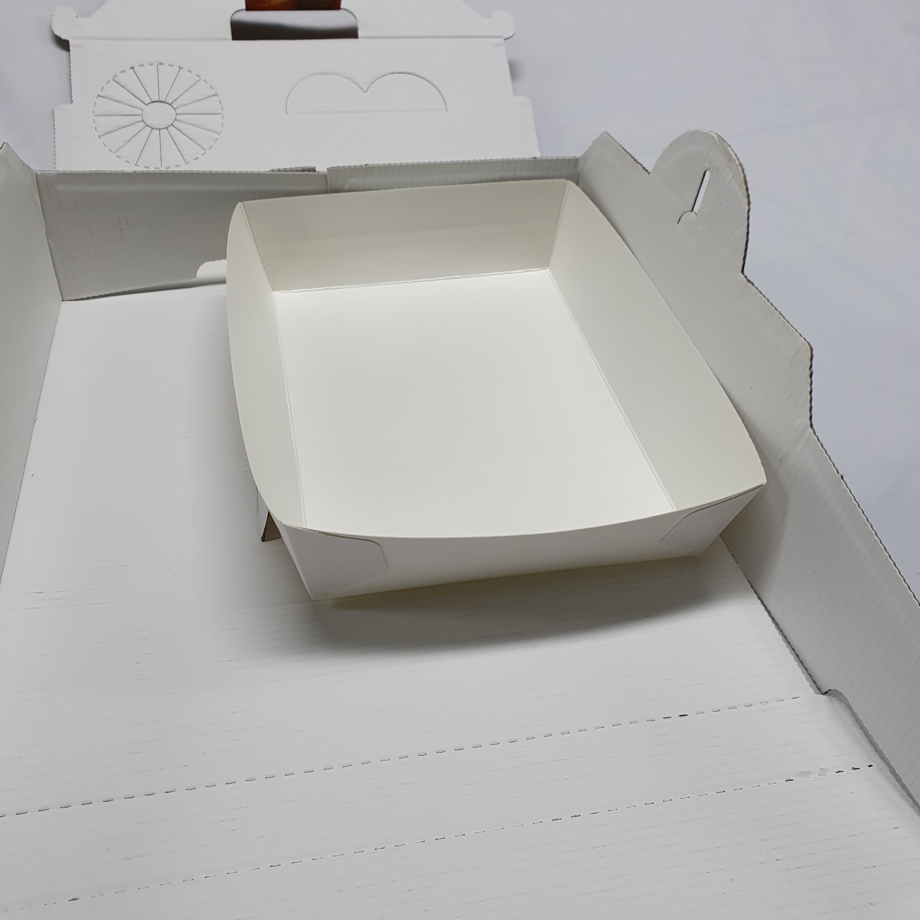 치킨트레이 FC-2 한마리용 특대 200매 216x150x48 mm 종이 포장 용기 속지 - 상세 이미지 4