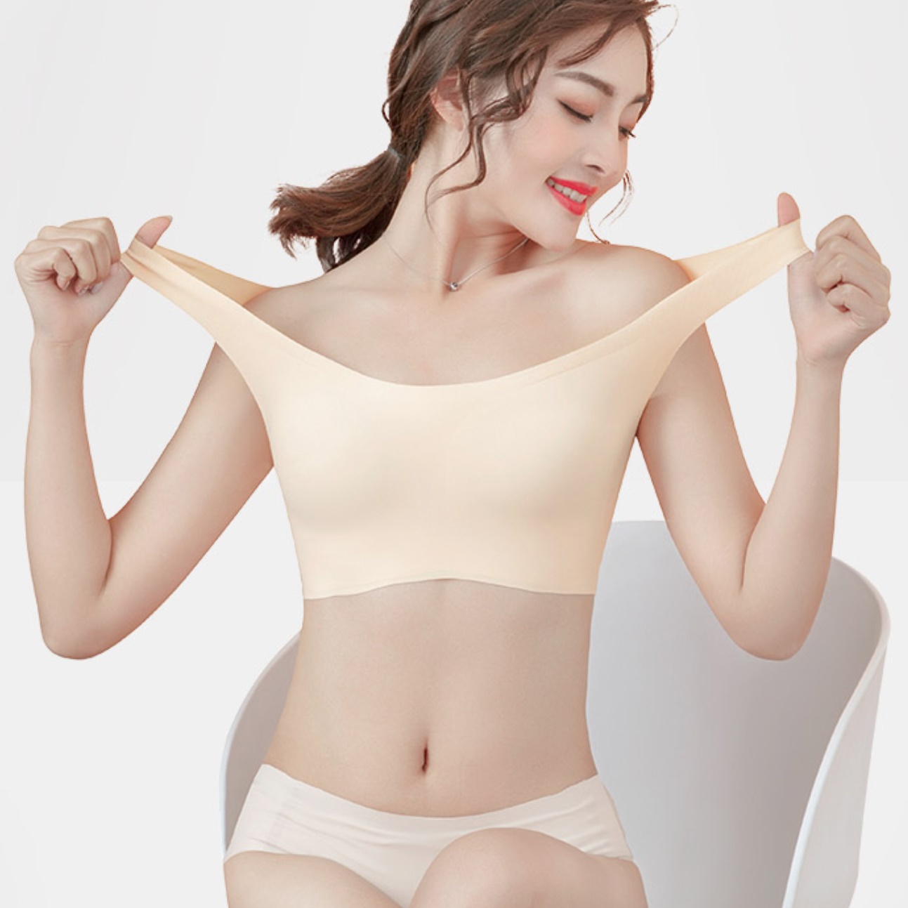 무봉제 브라 여름 브라렛 심리스 골프스포츠브라 입는브라 - 상품 이미지