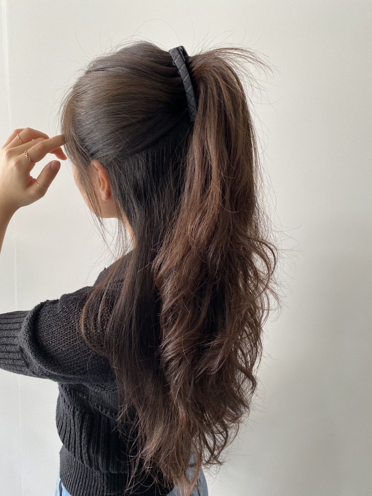 가죽 레더 10cm 작은 빗살 숱적은 바나나핀 헤어 집게 이미지 8
