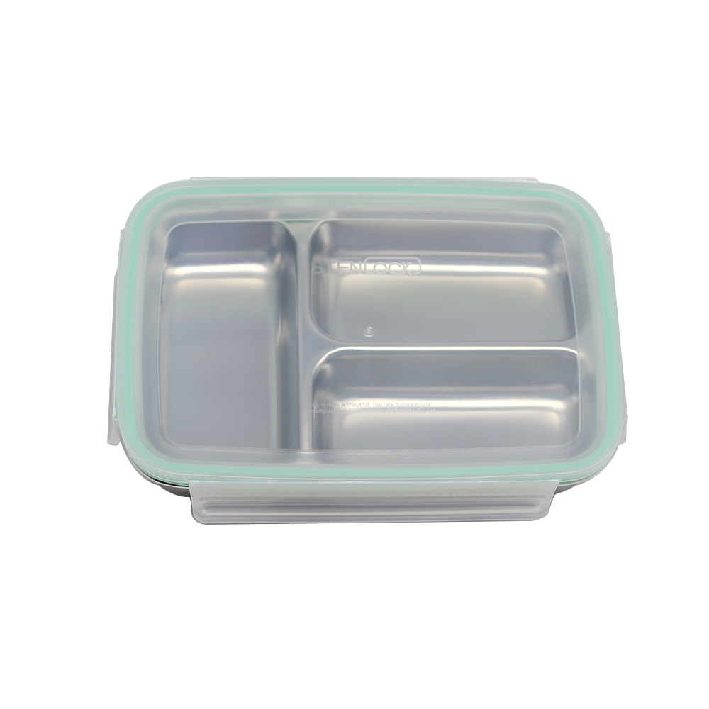 3칸 나눔반찬통 멀티직사각 분리 스텐 반찬통 밀폐용기 - 상세 이미지 3