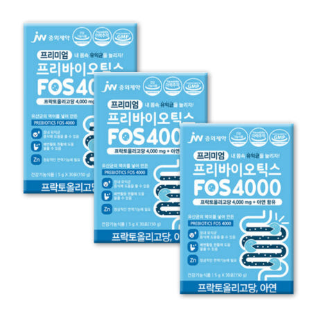 중외제약 프리바이오틱스 FOS 4000 30포 x 3박스