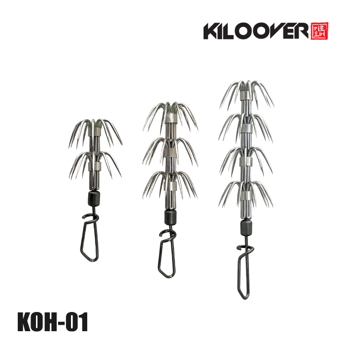 키로오버 스위블 에기훅 팜팜 KOH-01 에기바늘 한치 무늬오징어 갑오징어 메탈 지깅바늘 - 상품 이미지