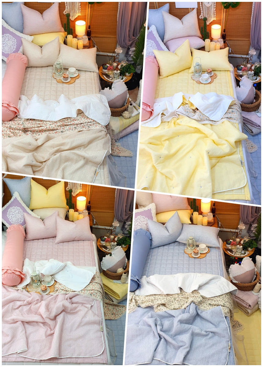 오월 고슬고슬 시어서커 여름이불 세트 퀸 슈퍼싱글침구세트